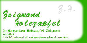 zsigmond holczapfel business card